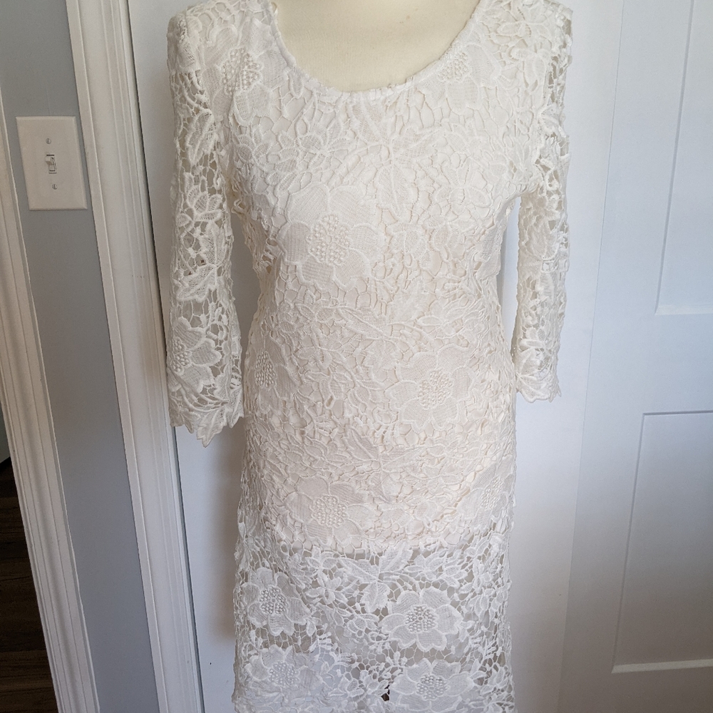 White lace dress